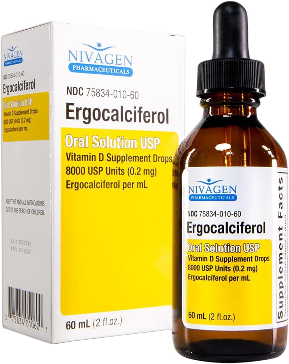 Nivagen Vitamin D2 Liquid Drops 8