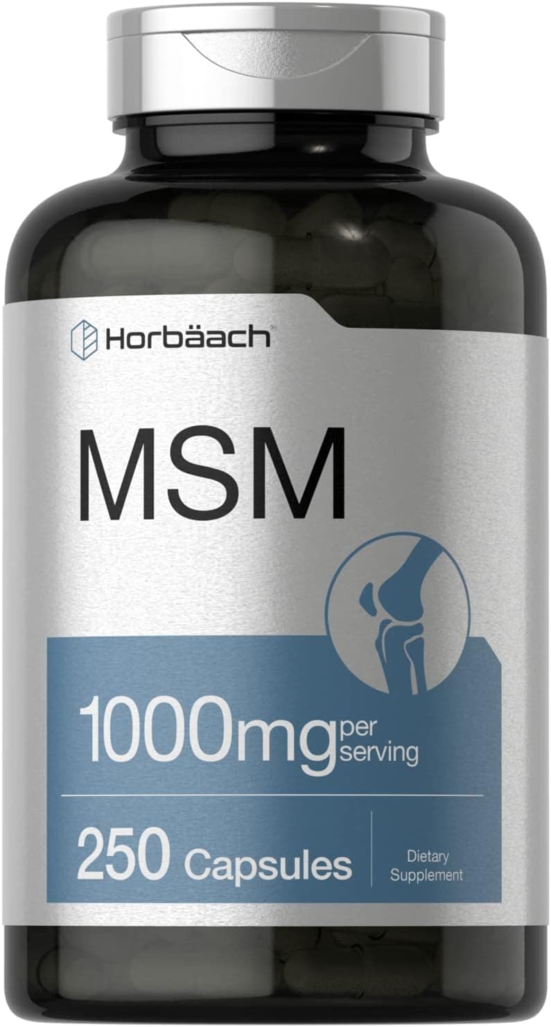 Horbäach MSM Supplement Capsules | 1000mg | 250 Count…