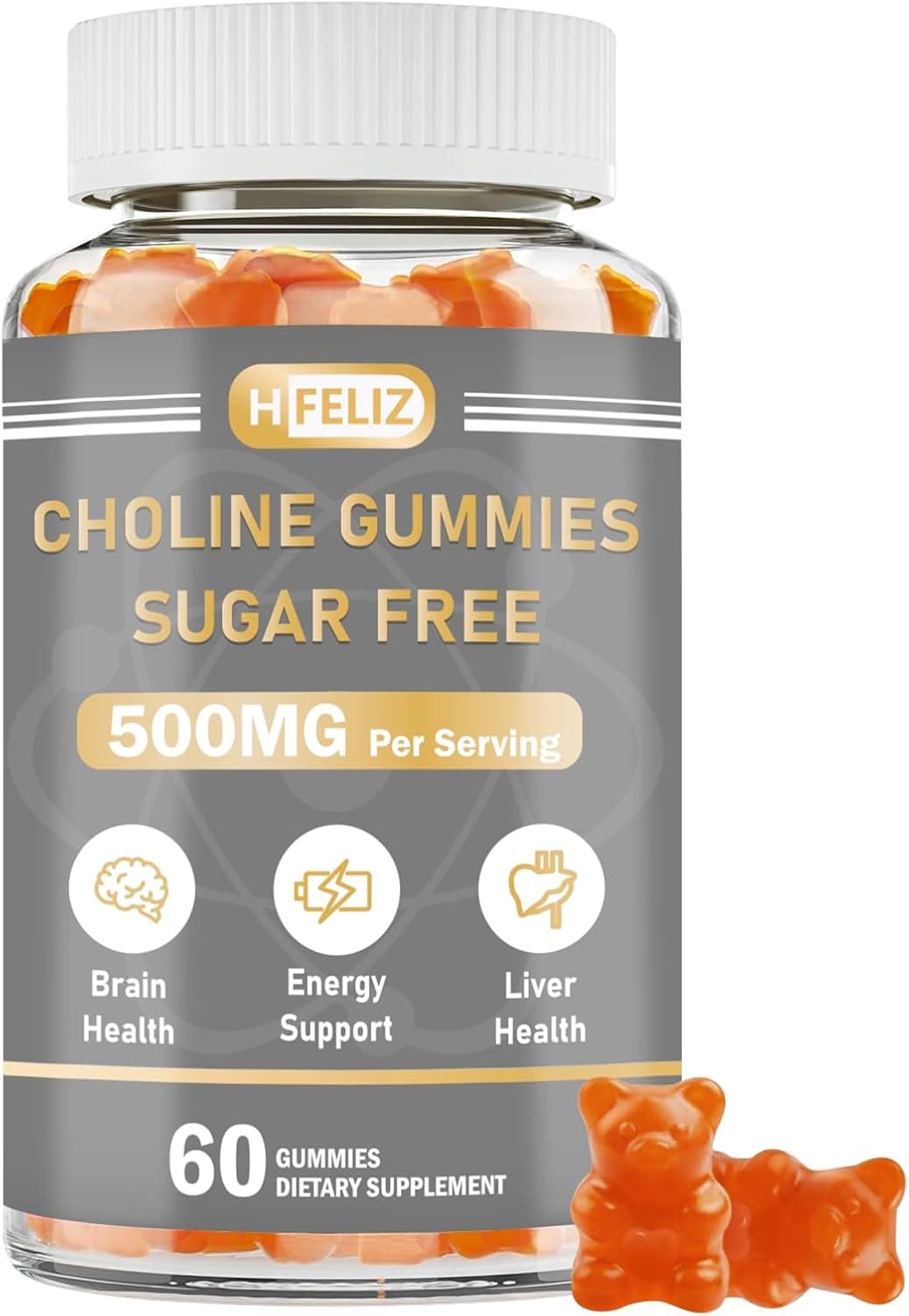 Choline Supplement Gummies Sugar Free