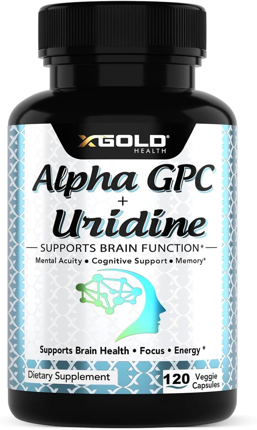 Alpha GPC + Uridine 900mg Powerful Nootropic for Boost Focus
