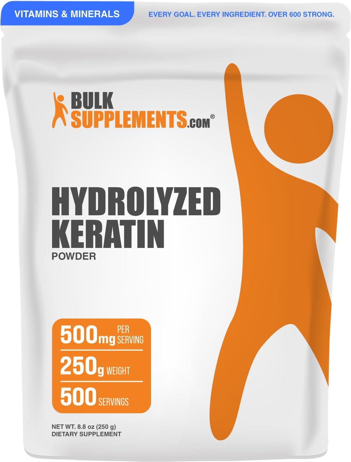 BulkSupplements.com Hydrolyzed Keratin Powder - Gluten Free