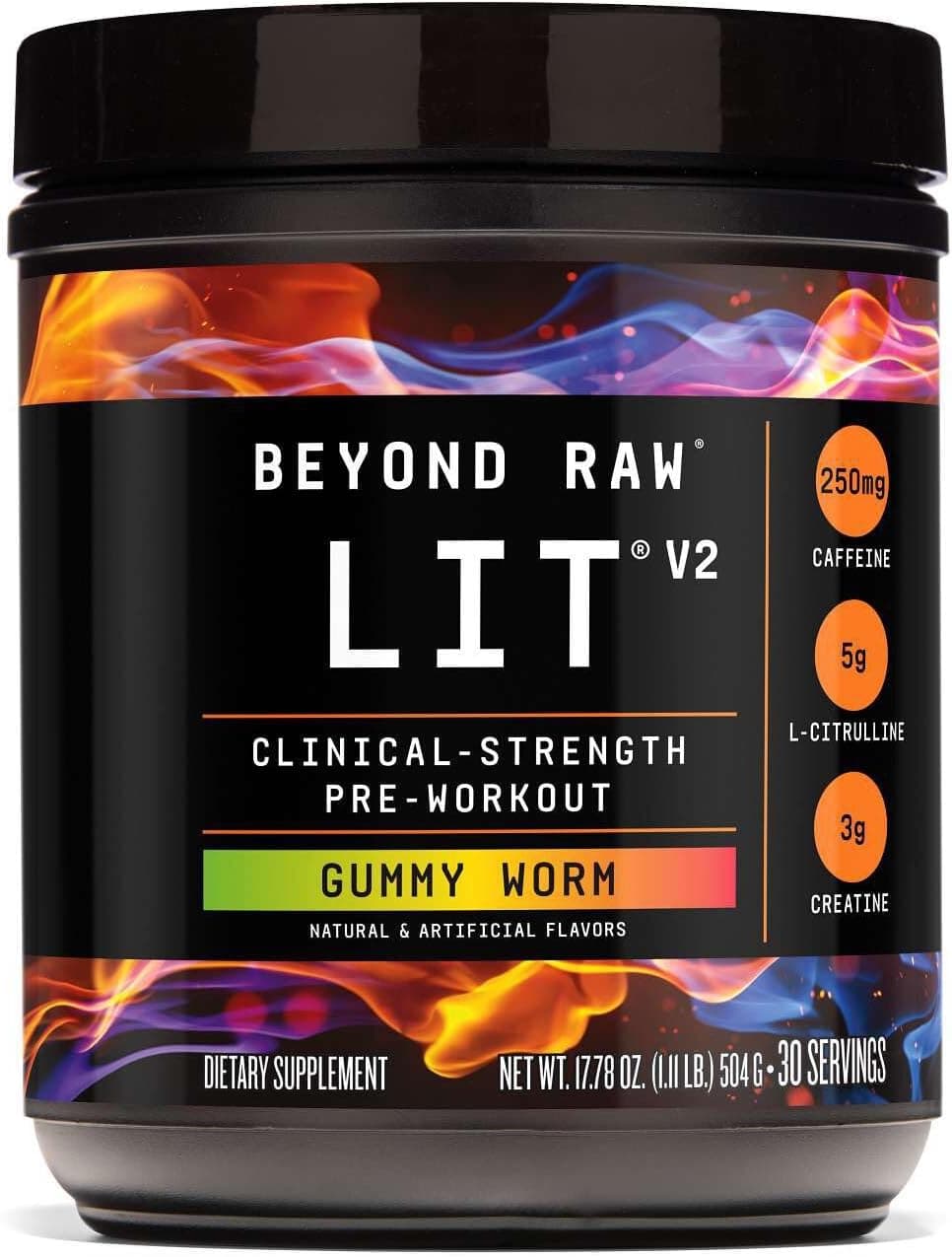BEYOND RAW LIT V2 Clinical Strength Pre Workout Powder
