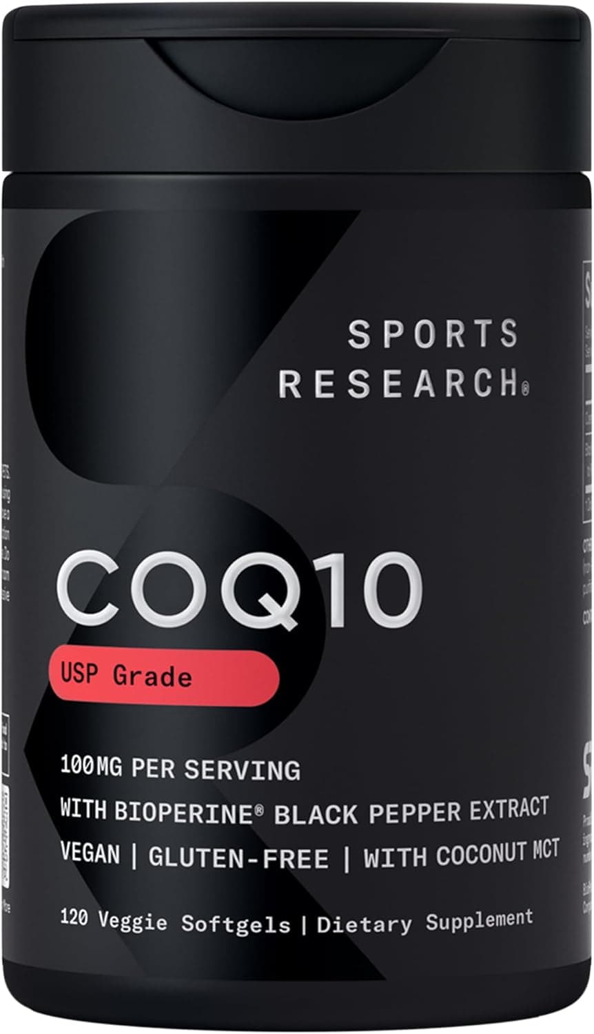 Sports Research CoQ10 (100mg) Enhanced w/Coconut Oil…