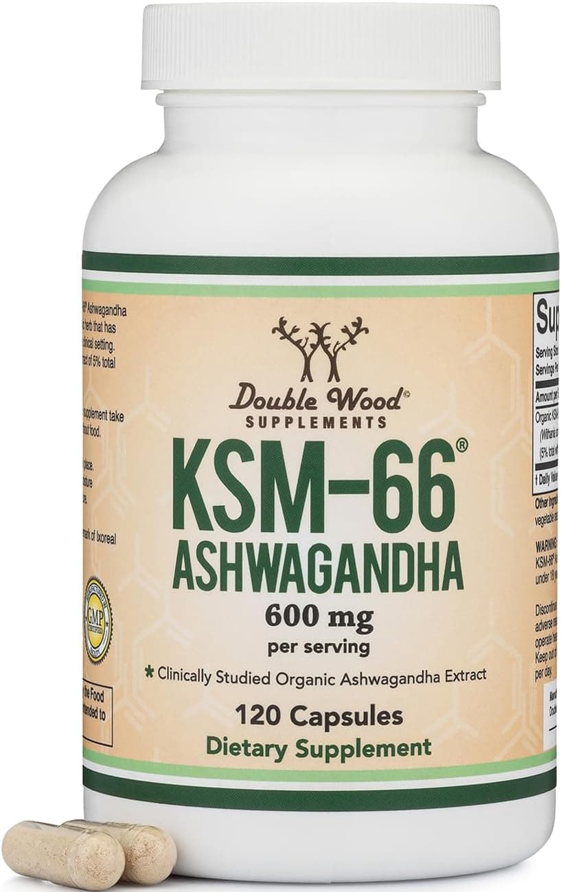 Double Wood Supplements Ashwagandha KSM 66 Organic…