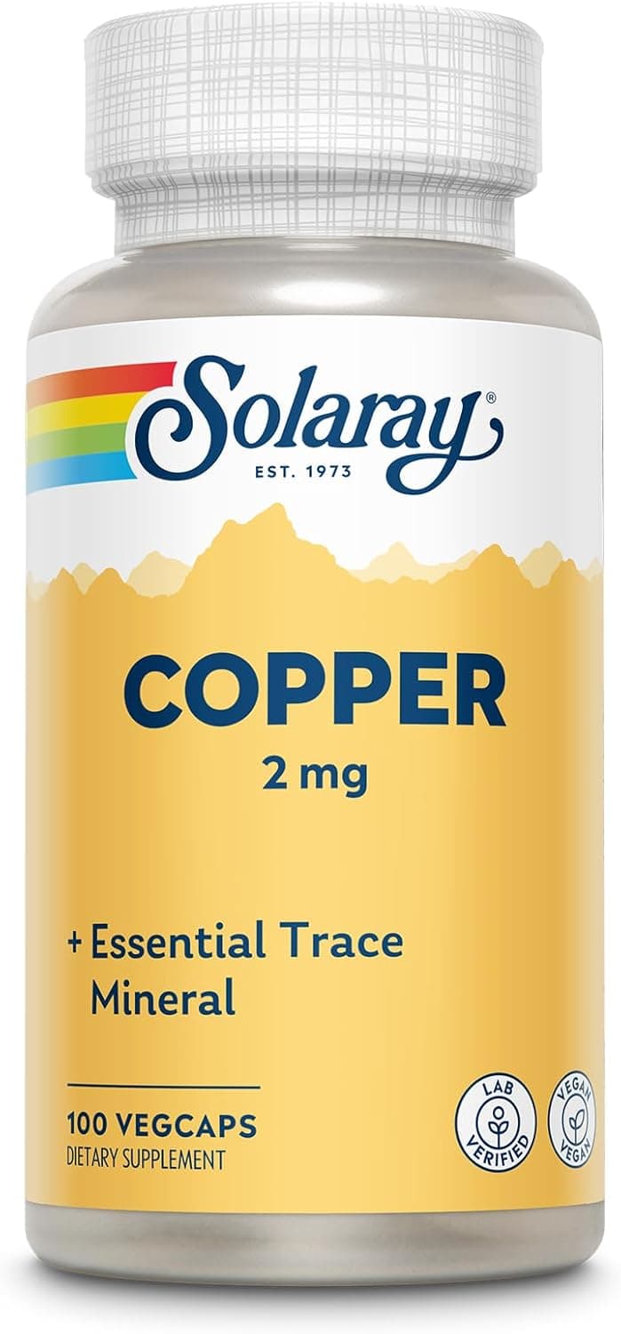 Solaray Copper 2mg - Chelated Copper Supplements for Women…