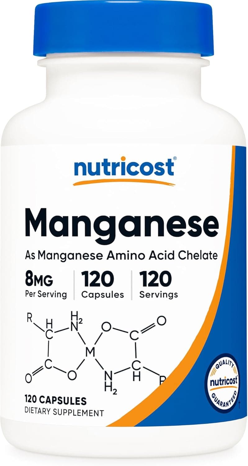 Nutricost Chelated Manganese Supplement 8mg