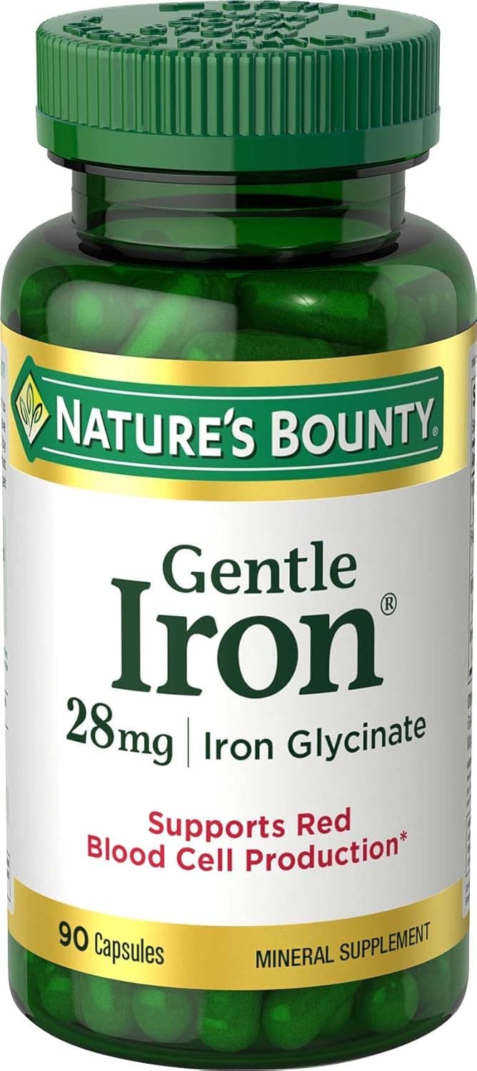 Nature’s Bounty Gentle Iron 28 mg Capsules with Vitamin C