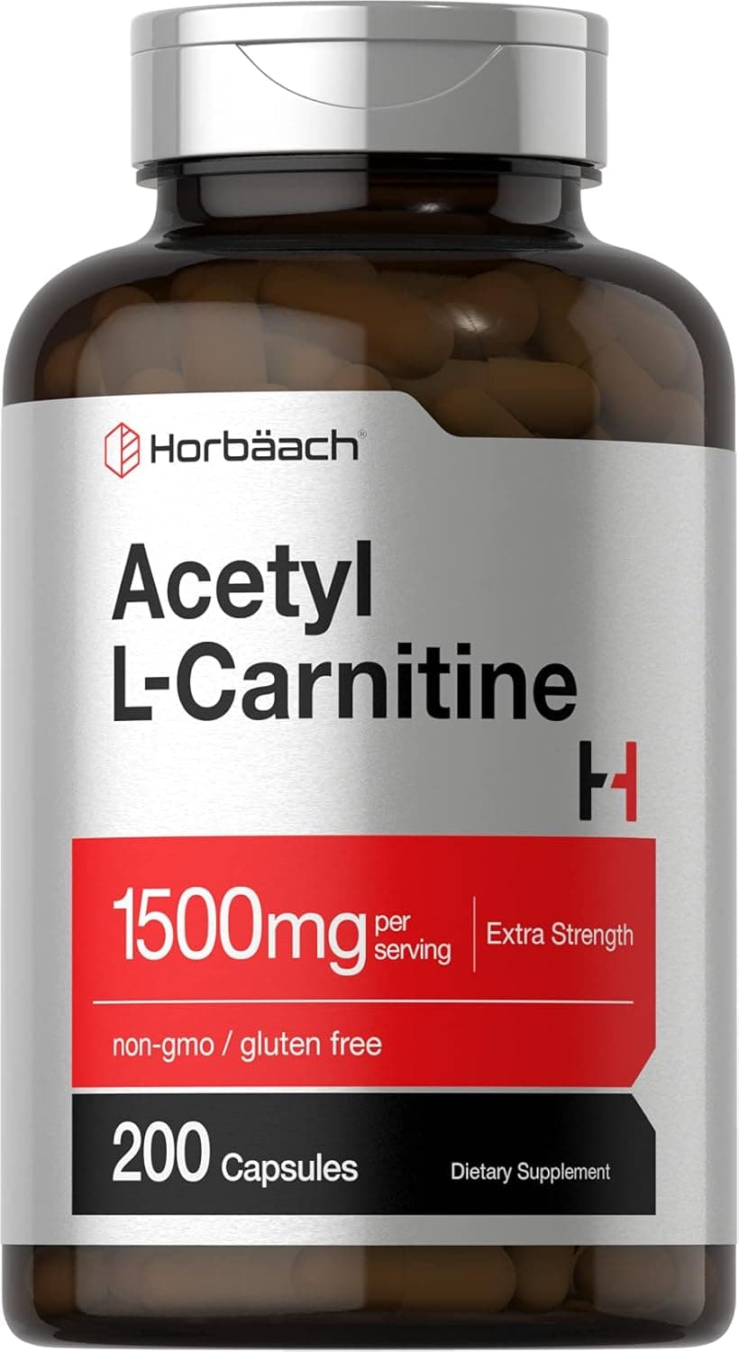 Horbäach Acetyl L-Carnitine 1500mg | 200 Capsules | Extra…