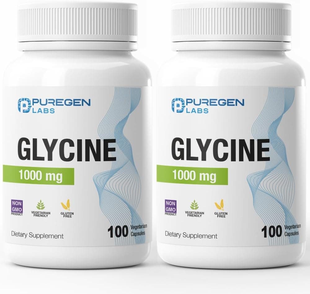Puregen Labs Glycine 1000mg [High Potency] 100 Vegetarian…