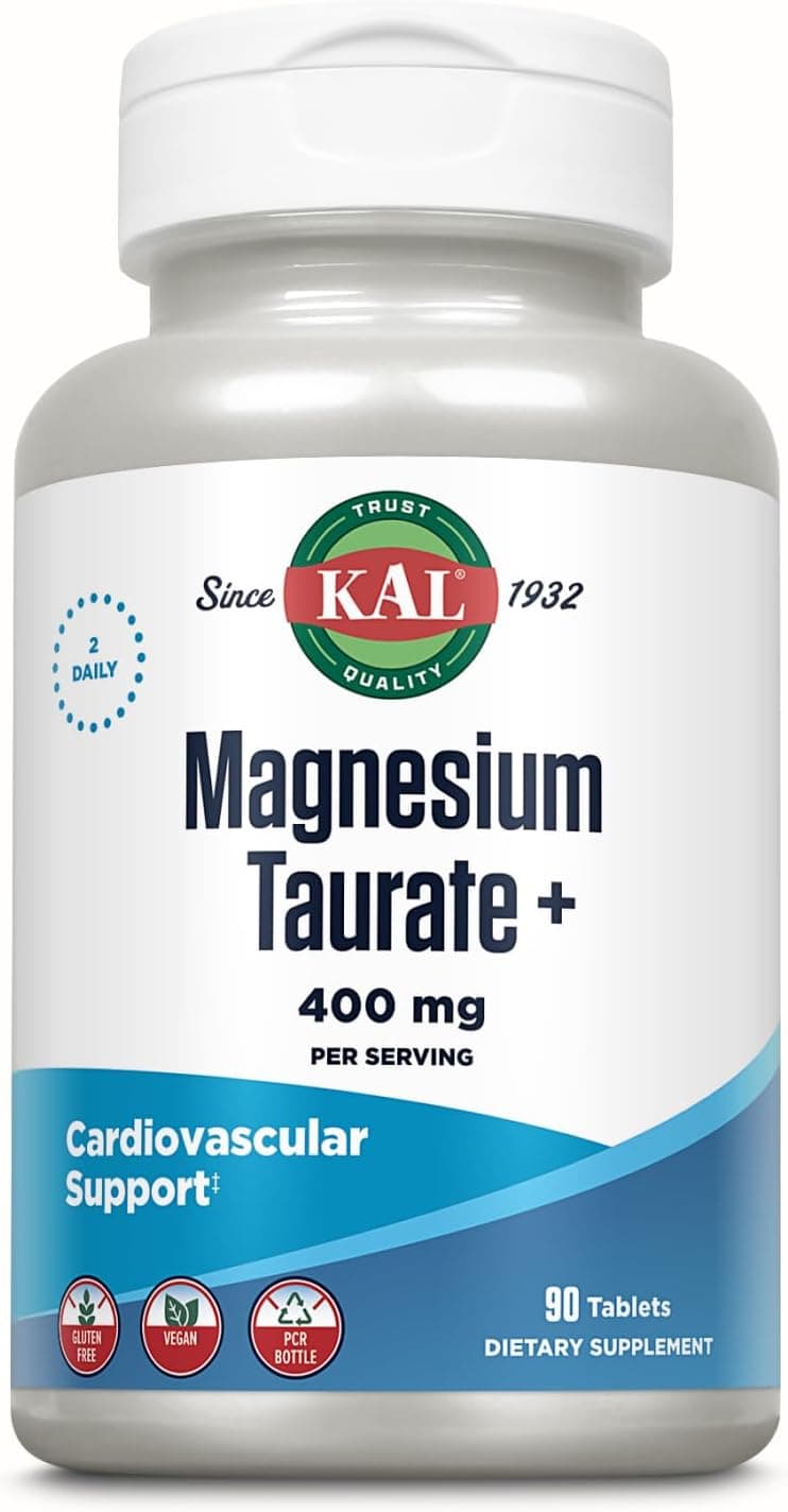 KAL Magnesium Taurate 400mg Plus CoEnzyme Vitamin B6
