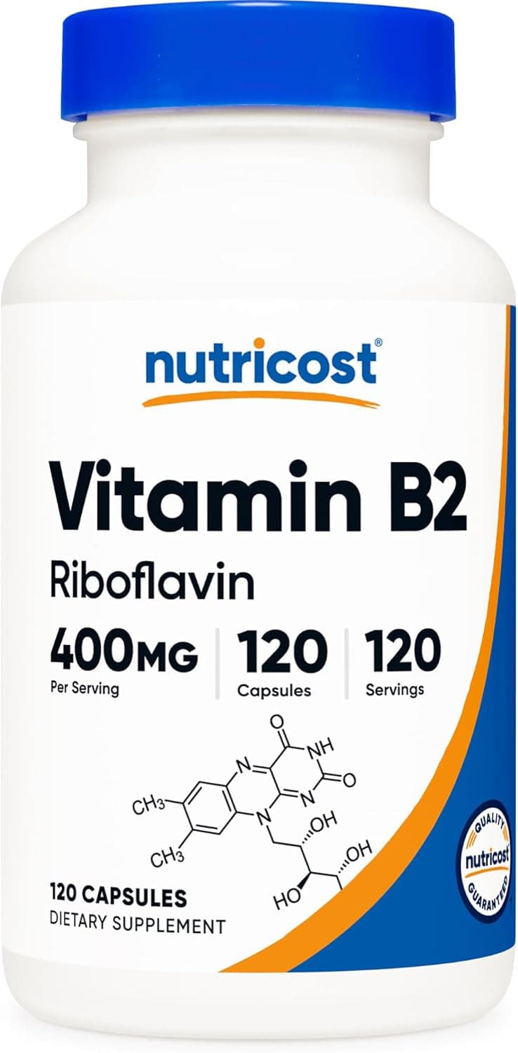 Nutricost Vitamin B2 (Riboflavin) 400mg