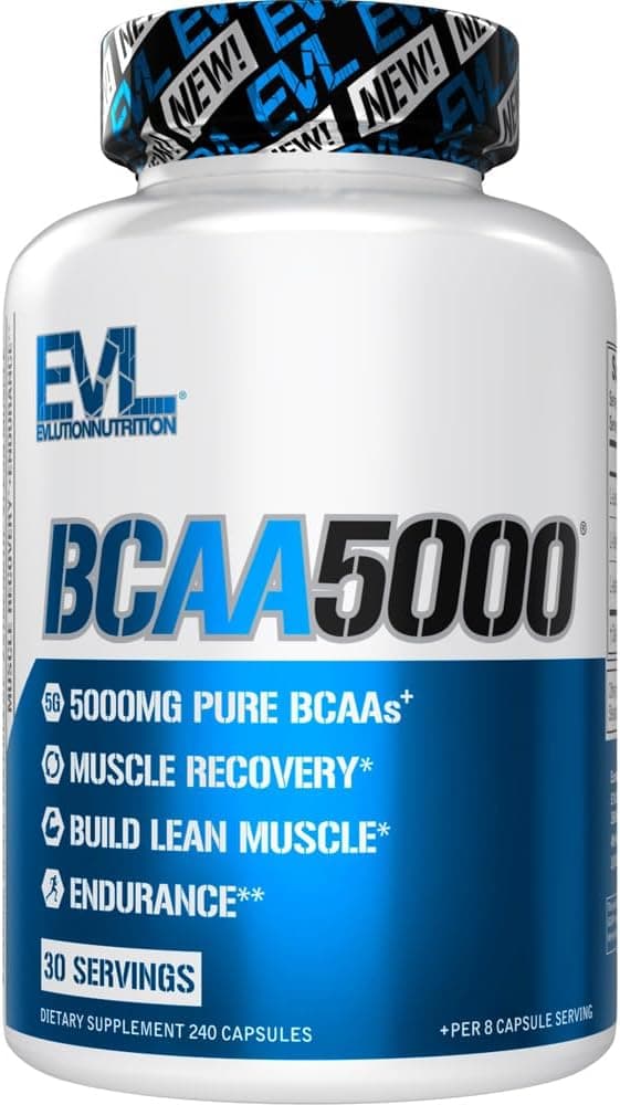 BCAAs Amino Acids Supplement for Men - EVL 2:1:1 5g BCAA…