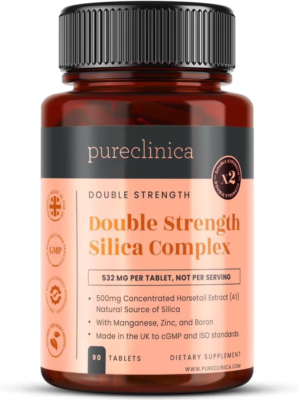 Double Strength Silica Complex – 500mg Horsetail Extract (4:1)…