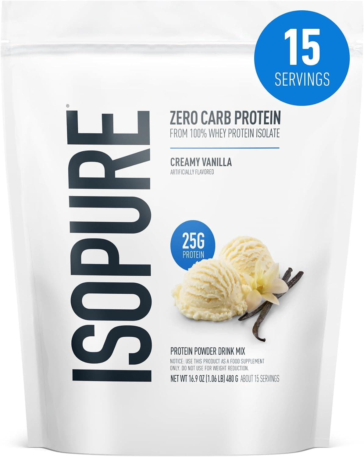 Isopure Zero Carb 100% Pure Whey Isolate Protein Powder