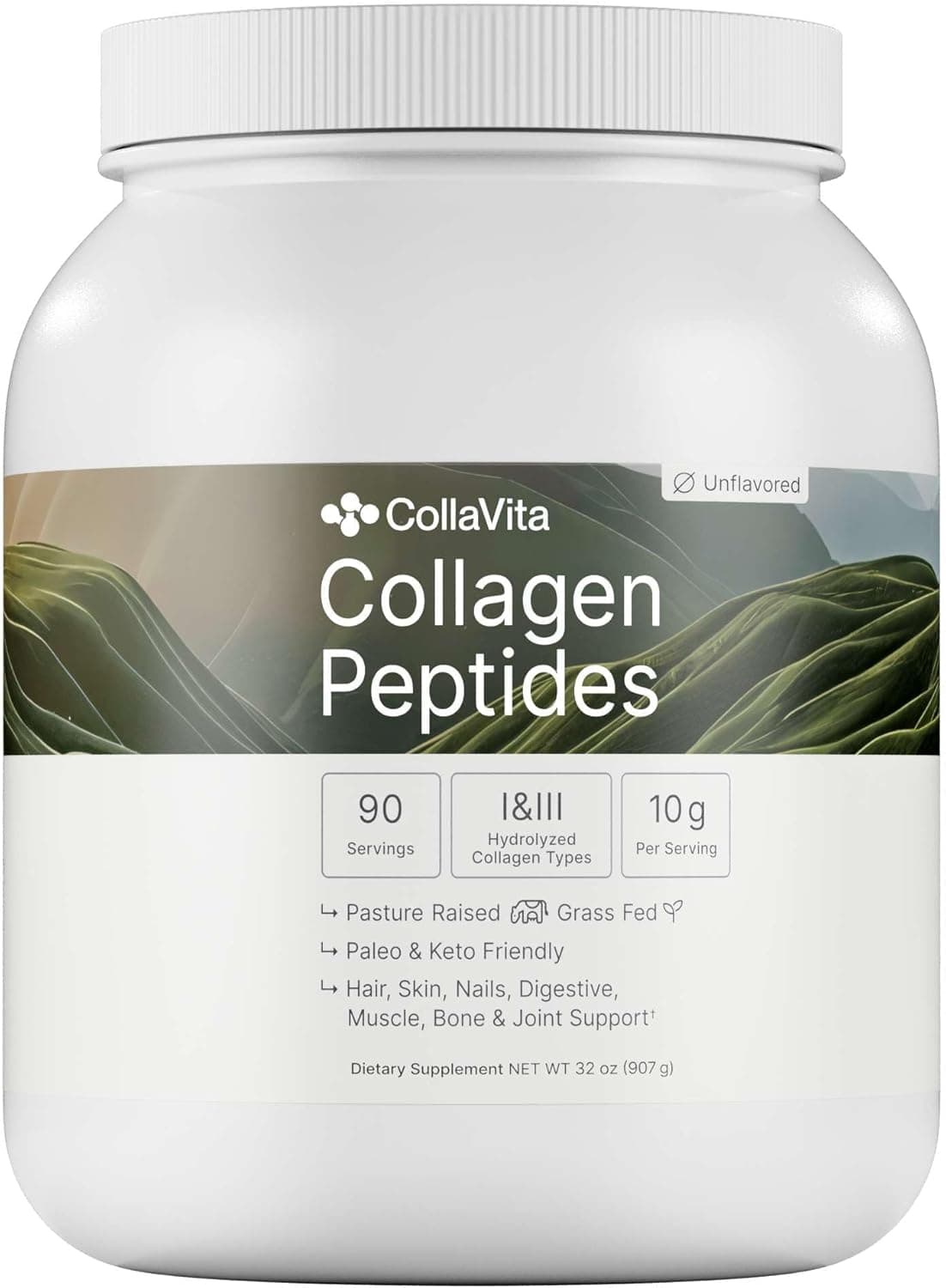 CollaVita Collagen Peptides Powder (3 Month Supply) Grass-Fed…