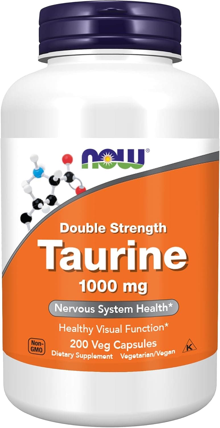 NOW Foods Supplements, Taurine 1,000 mg, Double Strength…