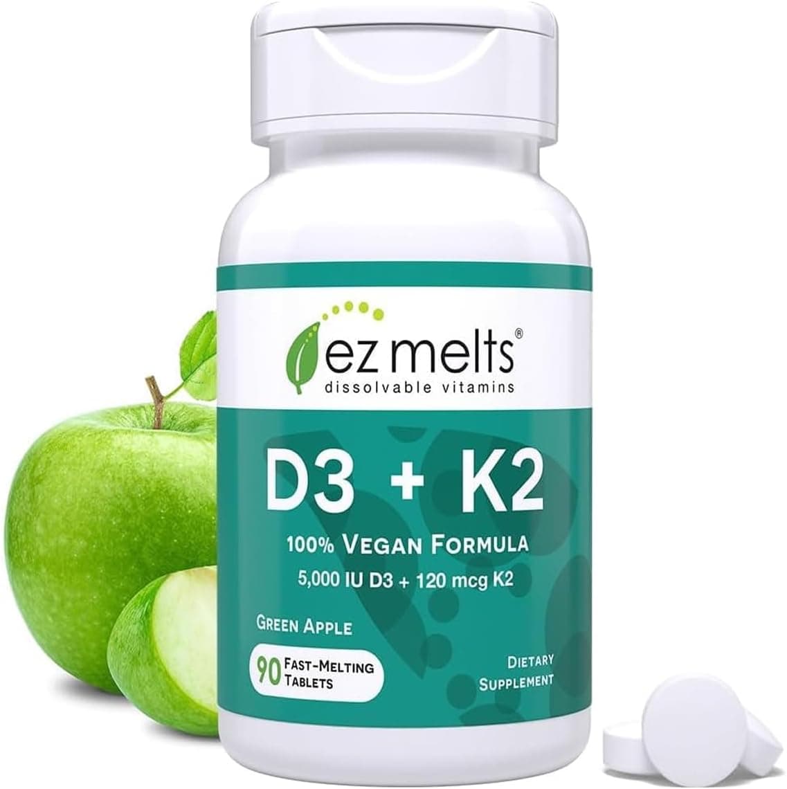 EZ Melts Dissolvable Vegan Vitamin D3 + K2 5