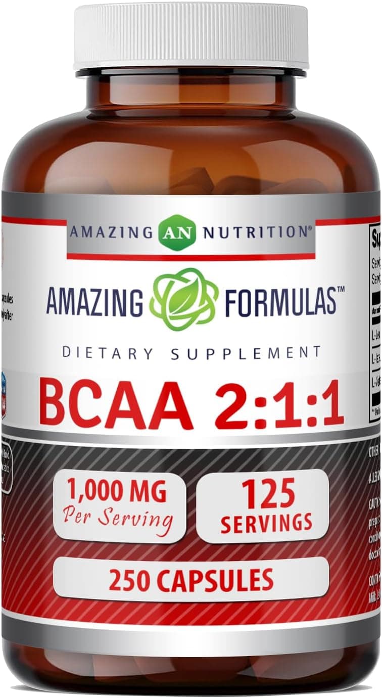 Amazing Formulas BCAA 2:1:1 1000 Mg Per Serving | Capsules…