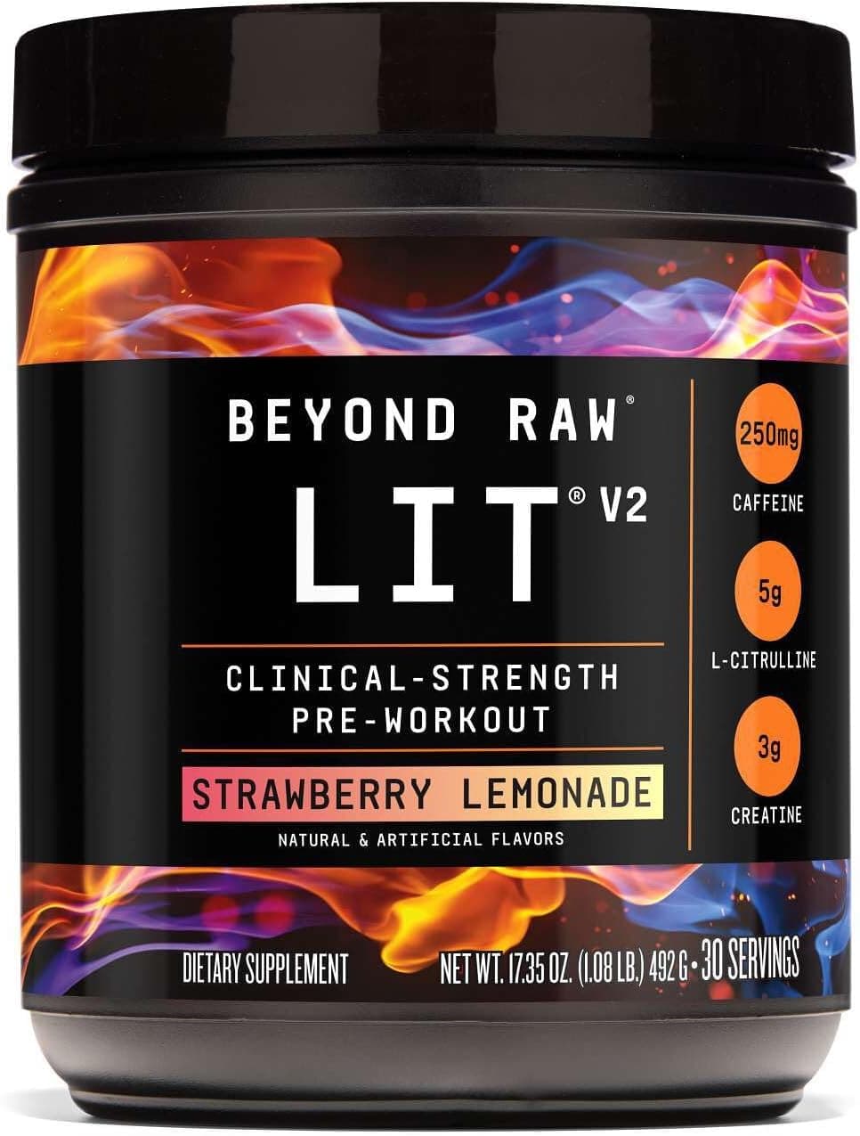 BEYOND RAW LIT V2 Clinical Strength Pre Workout Powder