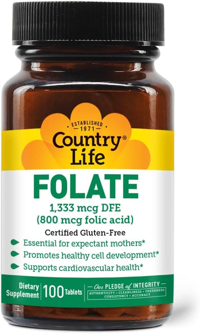 Country Life Folate 800 mcg (Folic Acid)