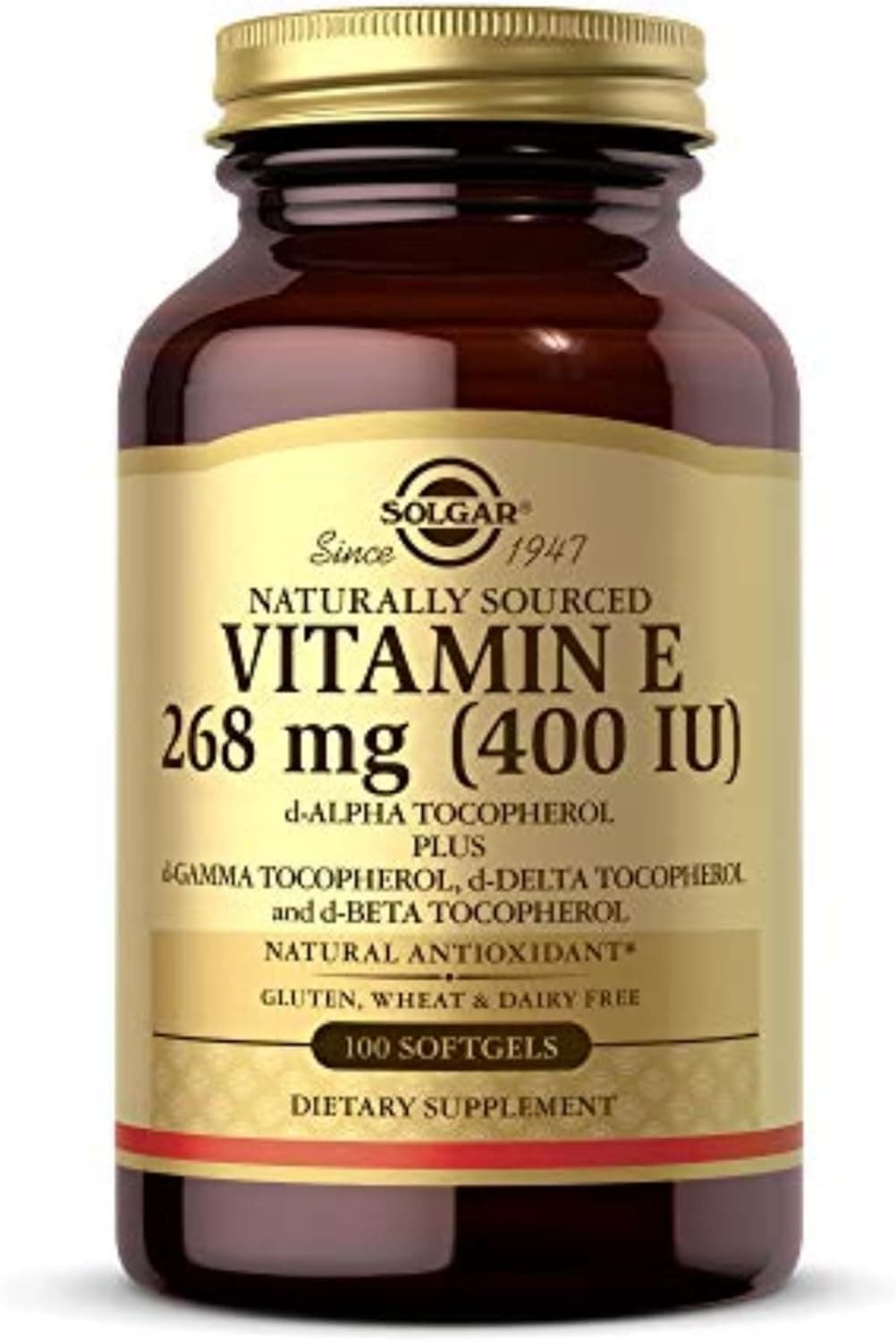 Solgar Vitamin E 268 MG (400 IU) (d-Alpha Tocopherol & Mixed…