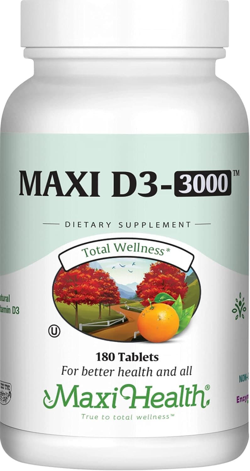 Maxi Health Vitamin D3 3000 IU 75 mcg Vitamin D Supplement…