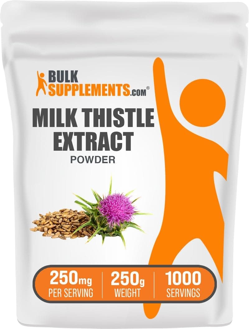 BulkSupplements.com Milk Thistle Extract Powder - Herbal…