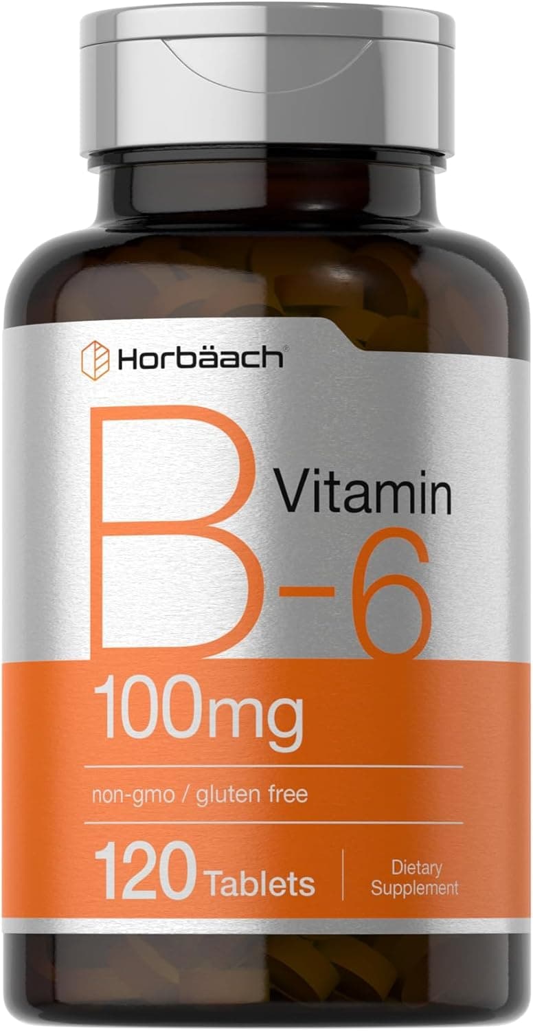 Horbaach Vitamin B6 100mg | 120 Tablets | Pyridoxine HCl…