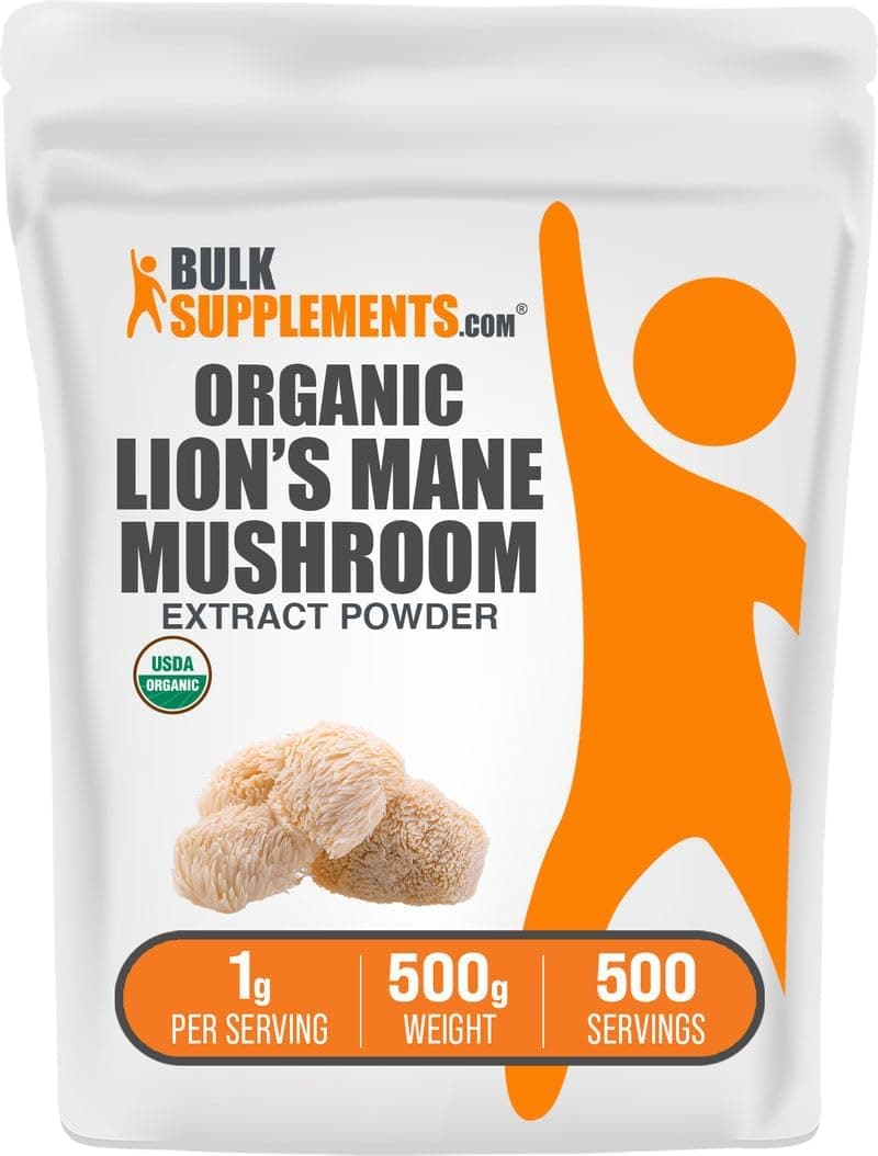 BulkSupplements.com Organic Lion's Mane Mushroom Extract…