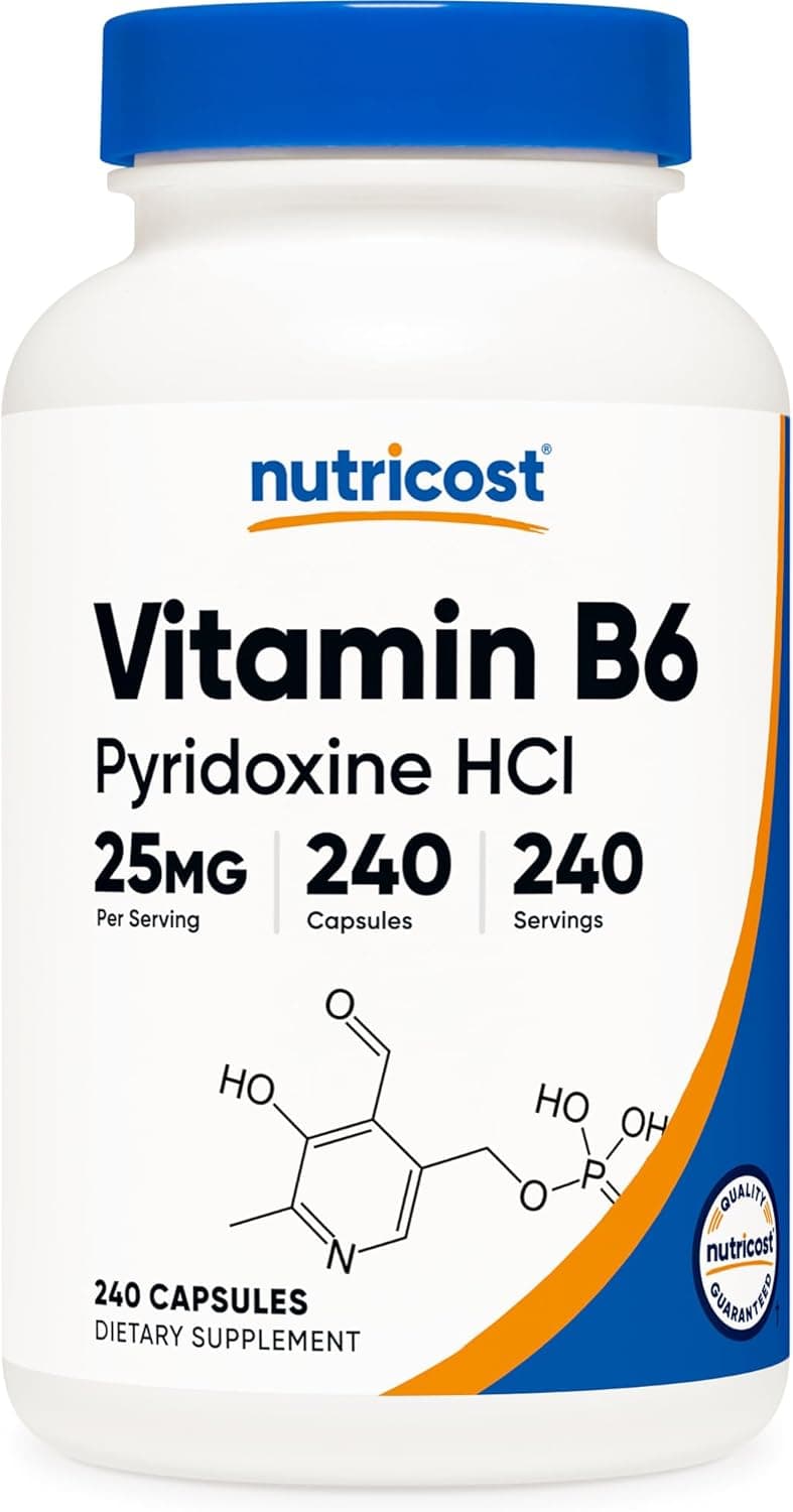 Nutricost Vitamin B6 (Pyridoxine HCl) 25mg