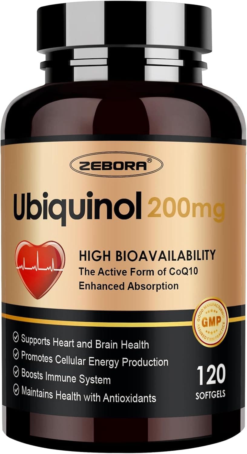 ZEBORA Ubiquinol CoQ10 200mg Softgels