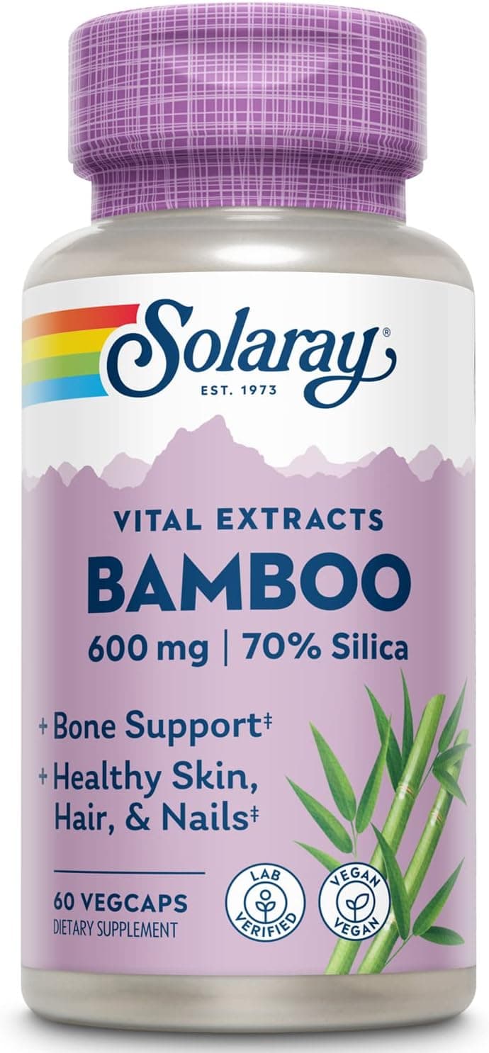 SOLARAY Bamboo Silica Supplement for Men & Women - Bamboo Stem…