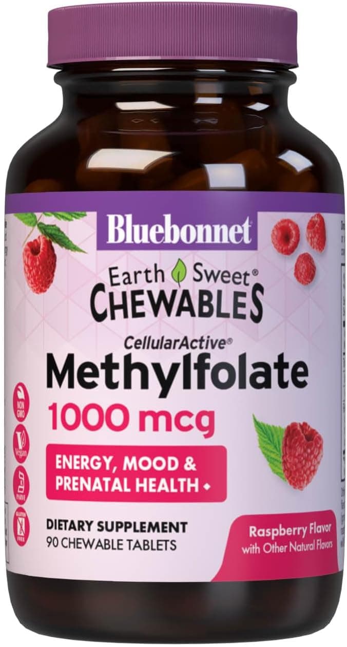 Bluebonnet EarthSweet Methylfolate 1000 mcg Cellular Active…