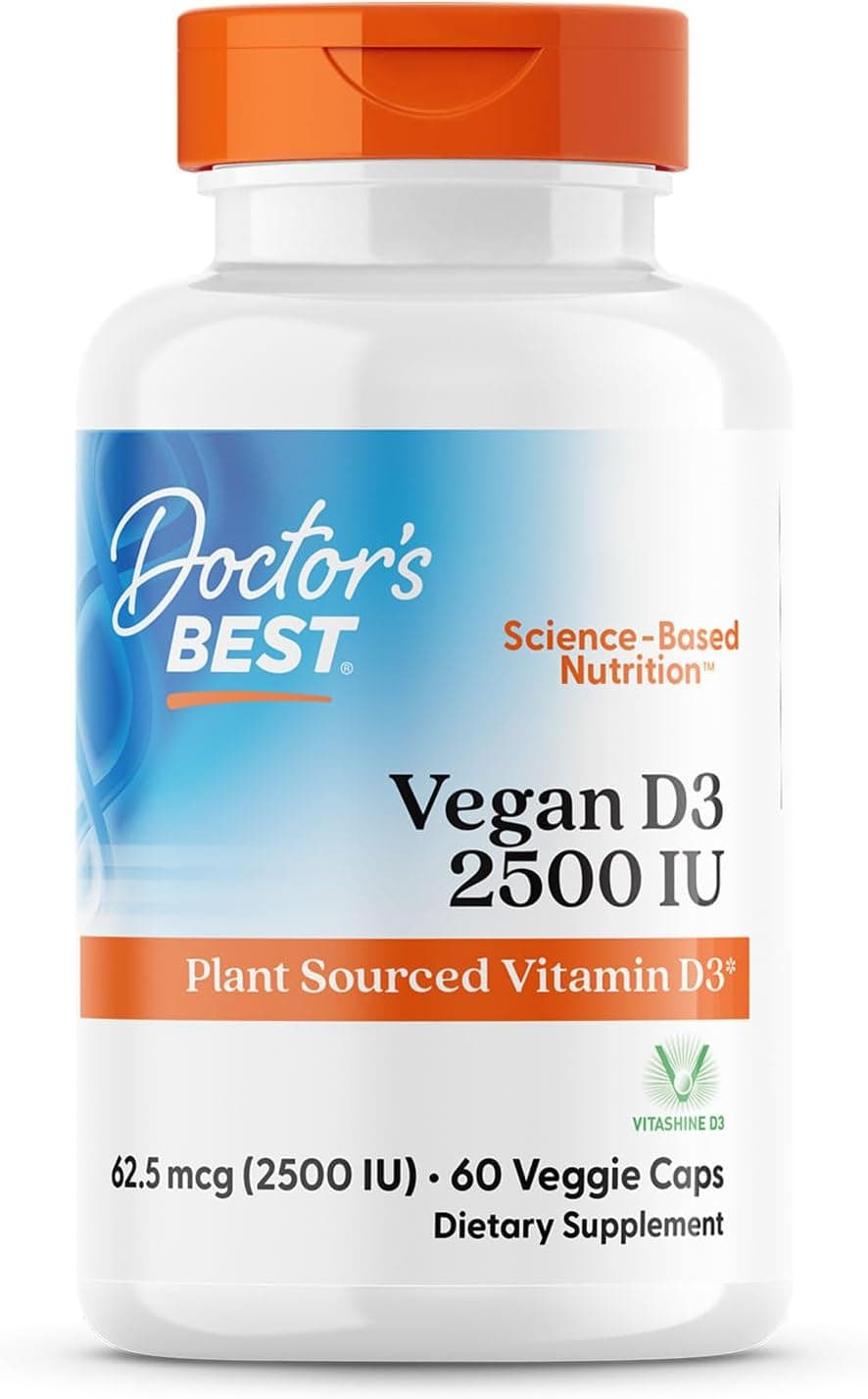 Doctors Best Vegan Vitamin D3 2500 IU Veg Caps - Vegan Vitamin…