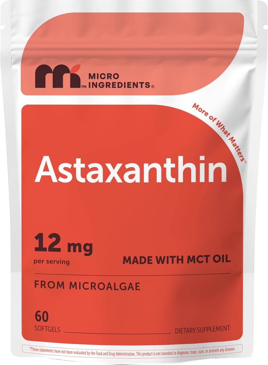Micro Ingredients Astaxanthin 12mg with MCT Oil