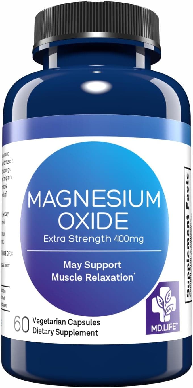 MD. Life Magnesium Oxide 400mg Capsules - High Absorption…