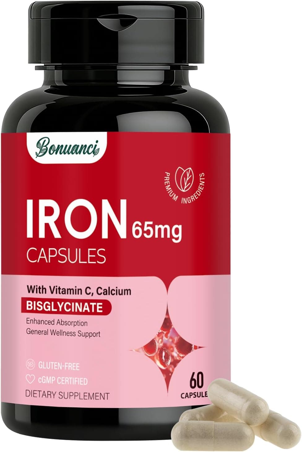 Iron Supplement - Iron 65mg High Absorption Iron Bisglycinate…