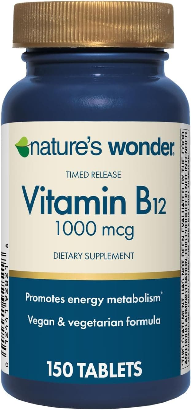 Nature's Wonder Vitamin B12 1000 mcg Timed Release Tablets…