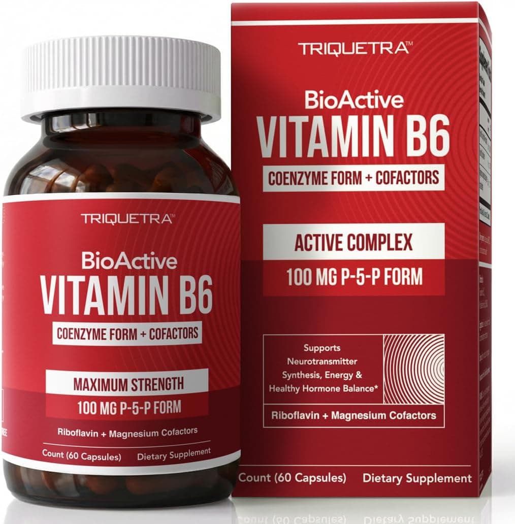 BioActive Vitamin B6 100mg Capsules - Active P-5-P Form…