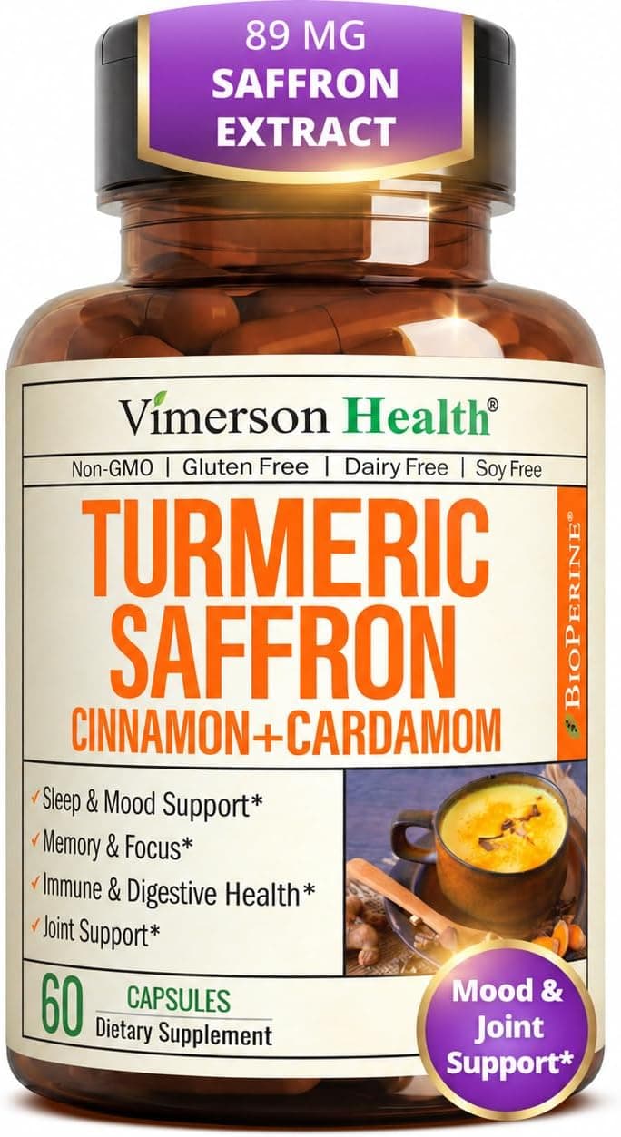 Saffron Supplements with Turmeric Curcumin