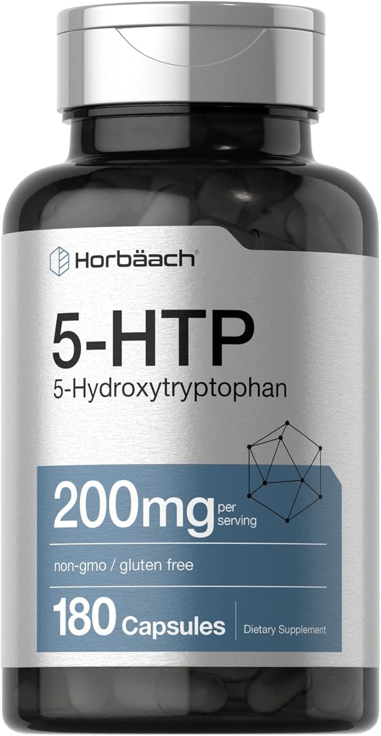 Horbäach 5HTP 200mg Supplement | 180 Capsules | 5…