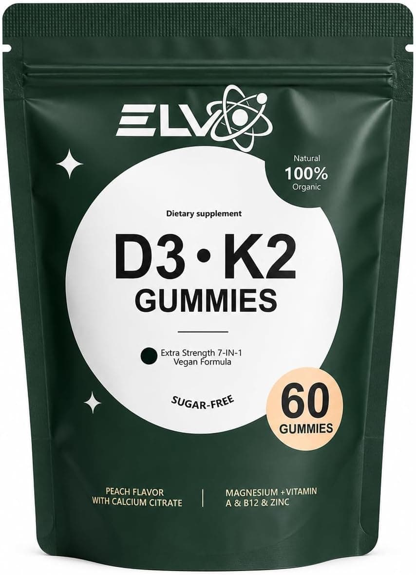 D3 + K2 Gummies – Vitamin D3 10000 IU with K2 MK-7