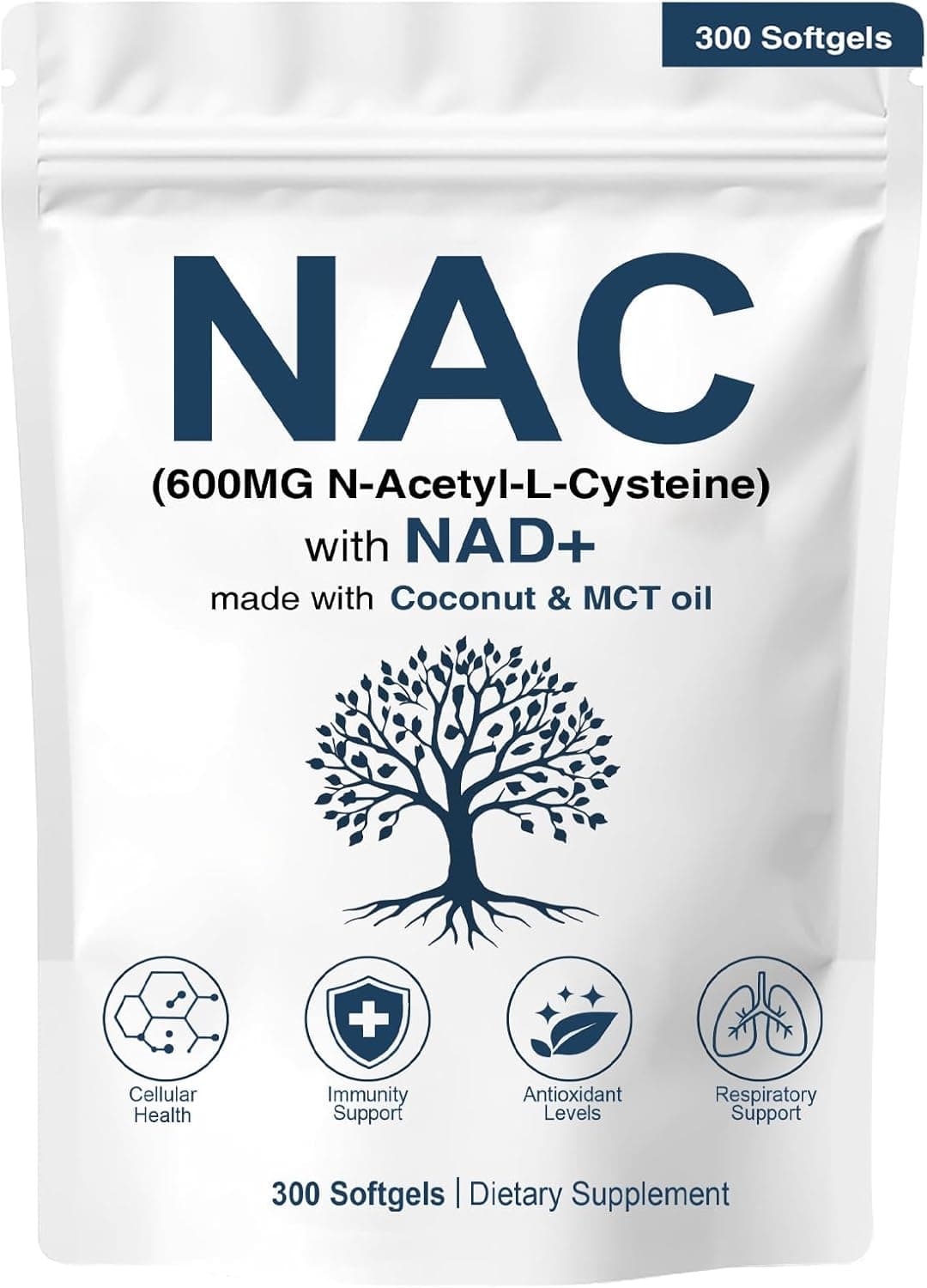 NAC 600mg Non-GMO, Gluten Free,Organic NAC Supplement N-Acetyl…