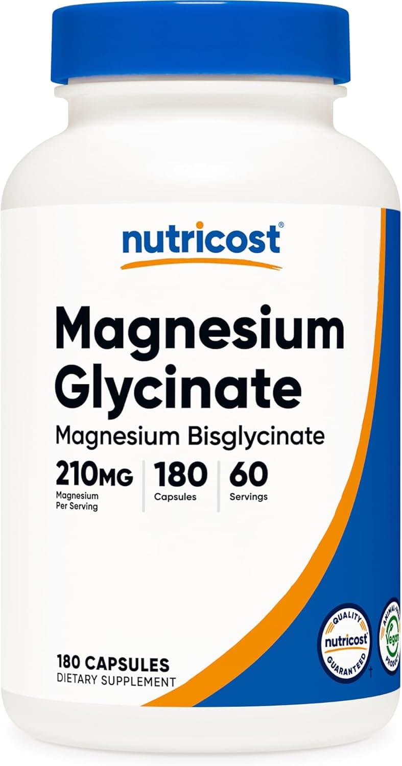 Nutricost Magnesium Glycinate Capsules (180 Capsules