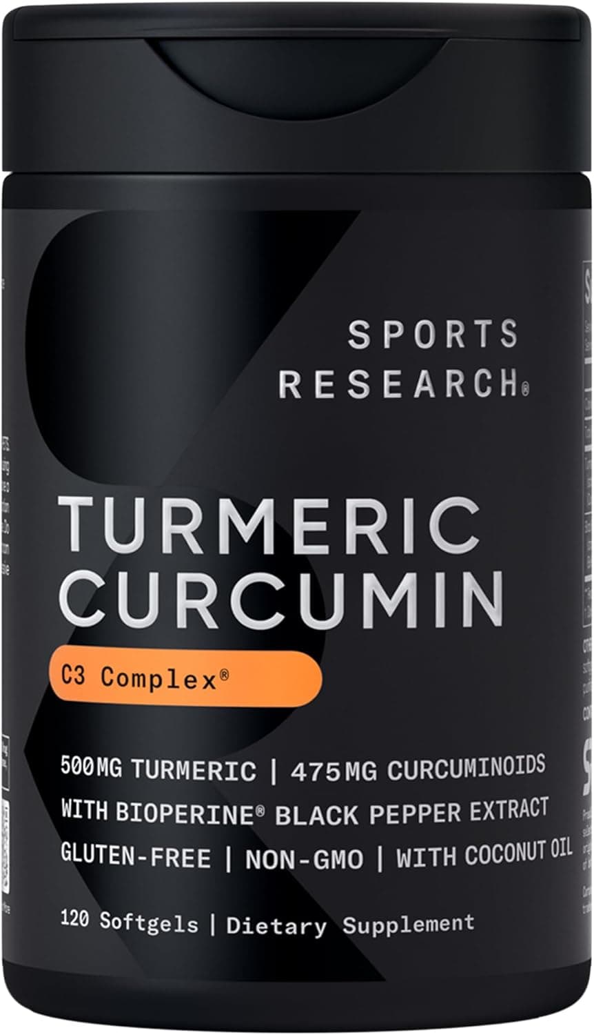 Sports Research® Turmeric Curcumin w/Coconut Oil & BioPerine®…