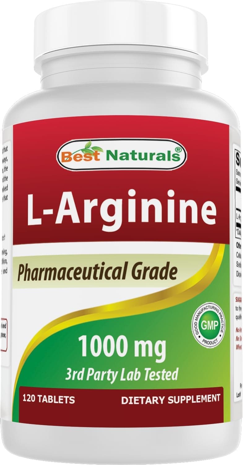 (New Improved Formula) Best Naturals L-Arginine 1000 mg 120…