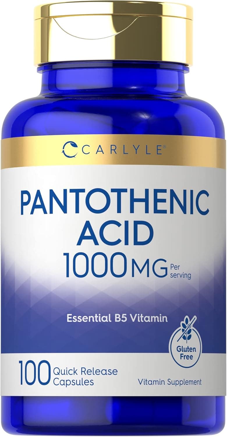 Carlyle Pantothenic Acid Vitamin B5 | 1000mg | 100 Capsules…