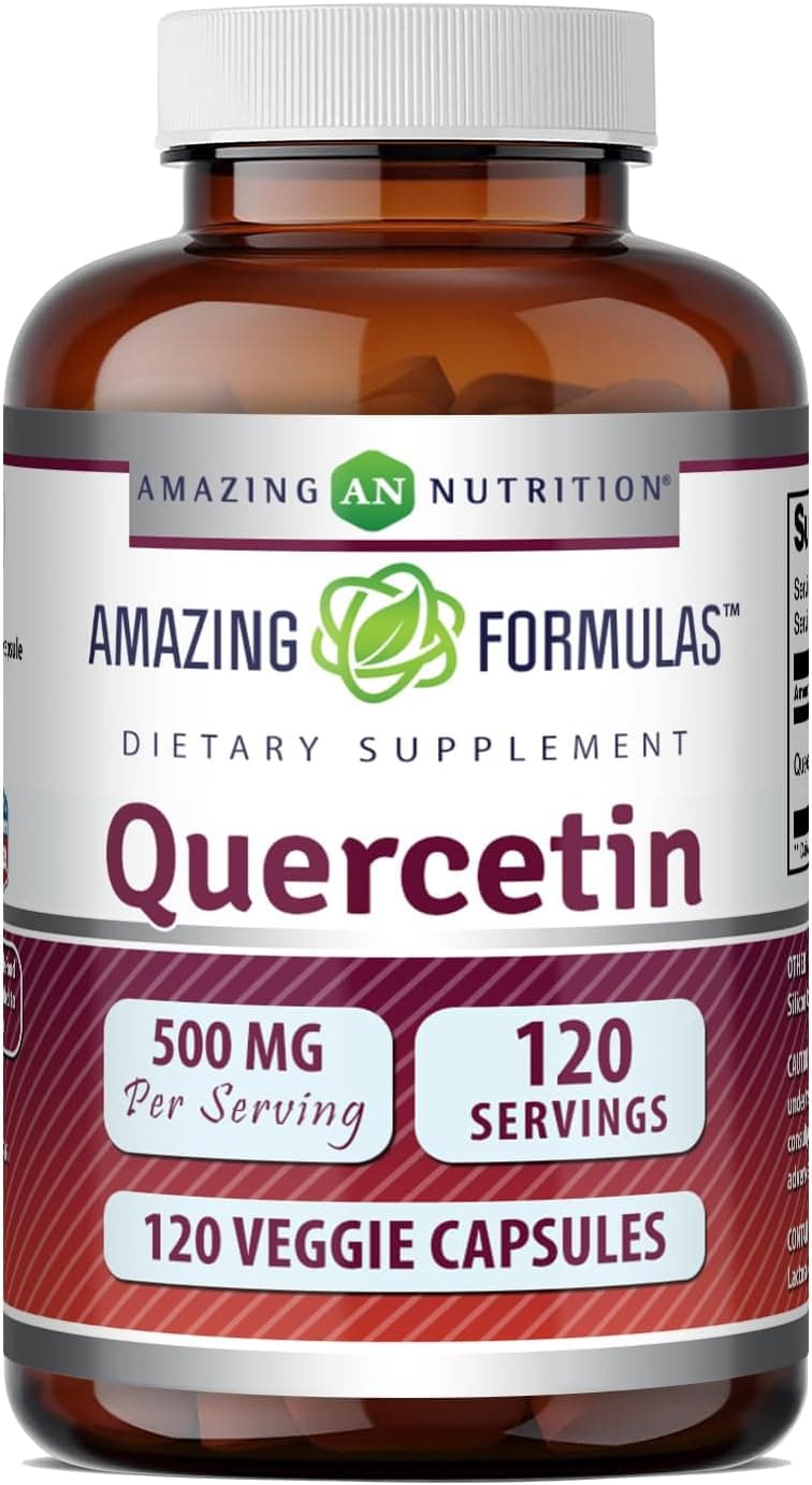 Amazing Formulas Quercetin 500mg 120 Veggie Capsules…