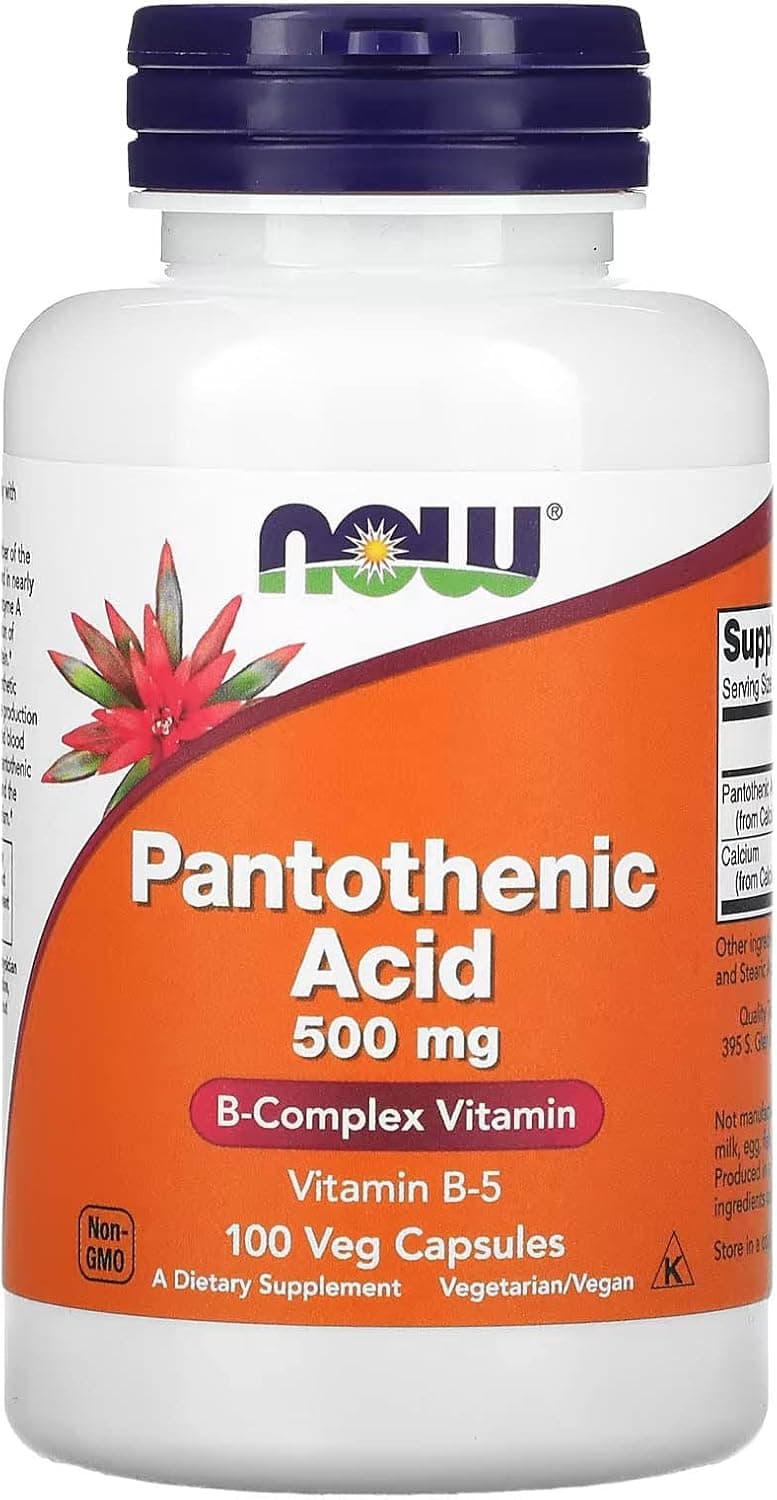 Now Foods Pantothenic Acid 500mg, 100 Capsules (Pack of 1)