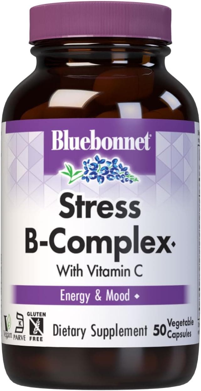 BlueBonnet Stress Vitamin B Complex for Women & Men - Daily…